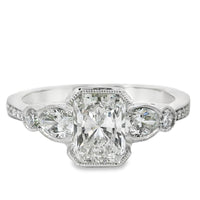 18kt White Gold Natural Radiant Diamond Engagement Ring (1.53ct)