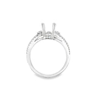 18kt White Gold Channel Natural Diamonds Semi-Mount Ring (0.71ct)