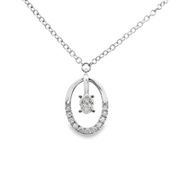 18kt White Gold Natural Diamond Necklace (0.32ct)