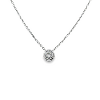14kt White Gold Lab-Grown Round Diamond Pendant (.73ct)