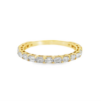 14kt Yellow Gold Lab-Grown Emerald Diamond Wedding Ring (.95ct)