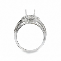 18kt White Gold Natural Full-Cut Diamond Semi-Mount Ring (.63ct)