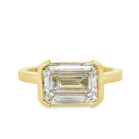 14kt Yellow Gold Lab-Grown Emerald Diamond Engagement Ring (3.13ct)