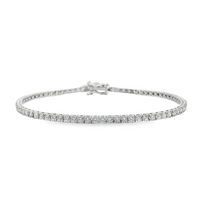 14kt White Gold 7" Lab-Grown Round Diamond Tennis Bracelet (3.00ct)