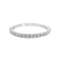 18kt White Gold Natural Round Diamond Wedding Ring (.32ct)