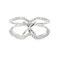 18kt White Gold Split Shank Natural Diamonds Semi-Mount Ring (0.28ct)