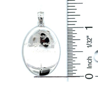 Sterling Silver Oval Shaped Open Locket
