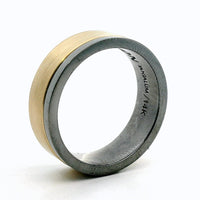 Triton 14kt and Tantalum Tu-Tone Gold 7mm Ring