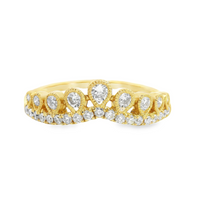 18kt Yellow Gold Natural Round Diamond Wedding Ring (.37ct)