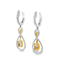 18kt Tu-Tone Gold Natural Diamonds Drop Earrings (0.84ct)