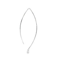 18kt White Gold Round Natural Diamond Ear Wire Drop Earrings (.39ct)