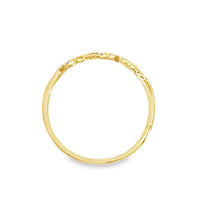 18kt Yellow Gold and Natural Round Diamond "love" Ring (0.11ct)
