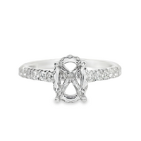 18kt White Gold Lab-Grown Round Diamond Semi-Mount Ring (.36ct)