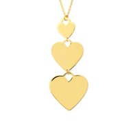 14K Yellow Gold Engraveable Heart Charm (4.99g)