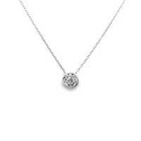 18kt White Gold Natural Diamond Solitaire Pendant (0.31ct)