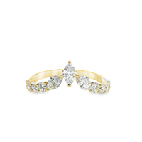 18kt White Gold Diamond Curved Ring (0.88ct)