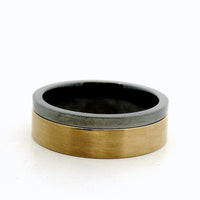 Triton 14kt and Tantalum Tu-Tone Gold 7mm Ring