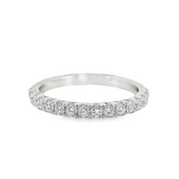 18kt White Gold Natural Round Diamond Prong Set Ring (0.37ct)