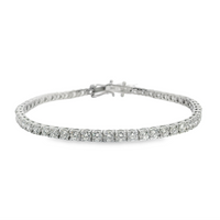 14kt White Gold 7" Lab-Grown Round Diamond Tennis Bracelet (6.58ct)