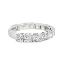 14kt White Gold Lab-Grown Asscher Diamond Wedding Band (3.00ct)