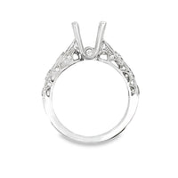 18kt White Gold Vintage Natural Diamonds Semi-Mount Ring (0.67ct)