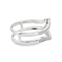 14kt White Gold Lab-Grown Round Diamond Ring Guard (.26ct)