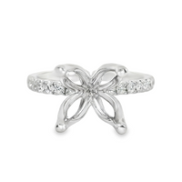 18kt White Gold Natural Round Diamond Semi-Mount Ring (.26ct)