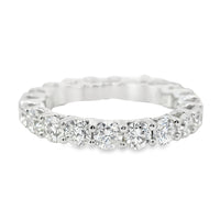 18K White Gold Round Brilliant Diamond Eternity Ring (2.99ct)
