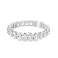 18K White Gold Oval Diamond Wedding Ring (2.13ct)