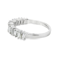 18K White Gold Baguette Diamond Wedding Ring (.51ct)