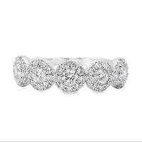 18K White Gold Round Diamond Wedding Ring (.69ct)