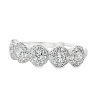 18K White Gold Round Diamond Wedding Ring (.69ct)