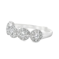 18K White Gold Round Diamond Wedding Ring (.69ct)
