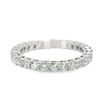 18K Ladies White Gold Diamond Wedding Band (1.34ct)