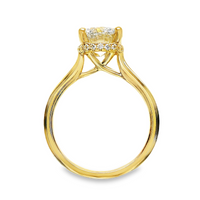 18kt Yellow Gold Lab-Grown Round Diamond and Natural Round Diamond Engagement Ring (2.15ct)