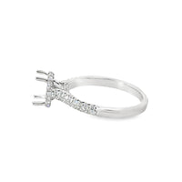 18kt White Gold Hidden Halo Diamond Semi-Mount Ring (.38ct)