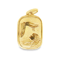 18kt Yellow Gold Italian Made Baptism Medal (2.4g)