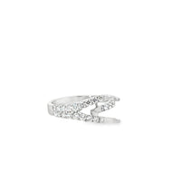 18kt White Gold Contemporary Natural Diamonds Semi-Mount Ring (0.71ct)