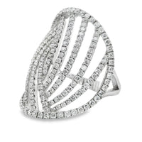 18kt White Gold Natural Diamond Free Form Ring (1.65ct)