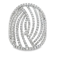 18kt White Gold Natural Diamond Free Form Ring (1.65ct)