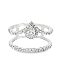 18kt White Gold Natural Diamond Free Form Ring (0.6ct)