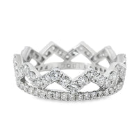 18kt White Gold Natural Diamond Free Form Ring (1.28ct)