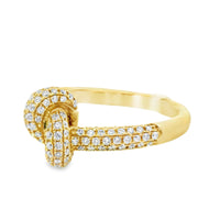 18kt Yellow Gold Natural Diamond Free Form Ring (0.52ct)