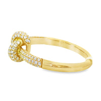 18kt Yellow Gold Natural Diamond Free Form Ring (0.52ct)