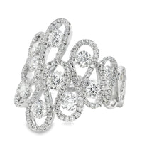 18kt White Gold Natural Diamond Free Form Ring (1.66ct)