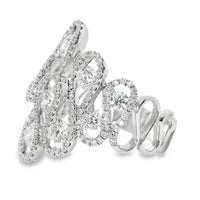 18kt White Gold Natural Diamond Free Form Ring (1.66ct)