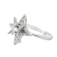 18kt White Gold Natural Diamond Free Form Ring (0.21ct)