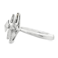 18kt White Gold Natural Diamond Free Form Ring (0.21ct)