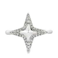 18kt White Gold Natural Diamond Free Form Ring (0.21ct)