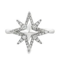 18kt White Gold Natural Diamond Free Form Ring (0.21ct)